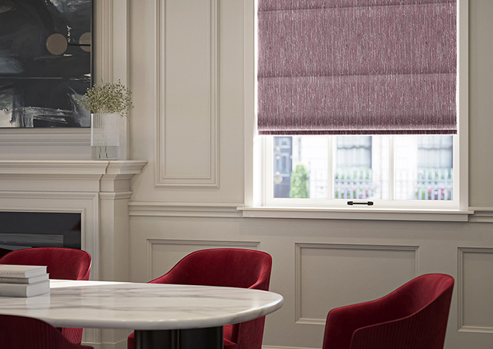 Cascade, Claret - Motorised Roman Blind - Image 5